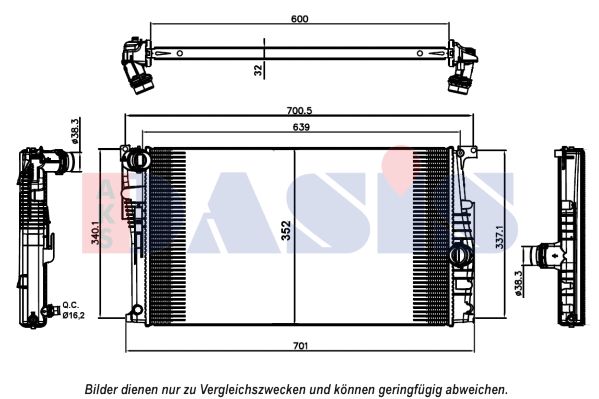 AKS DASIS Radiaator,mootorijahutus 050072N